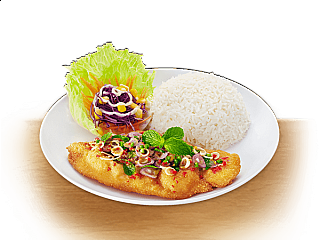 Steak Pla Lui Suan with Rice
