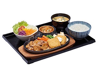 Japanese BBQ Pork&Fried Fish 豚焼肉＆白身フライ
