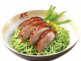 Green Noodles with Roasted Duck (Dry)