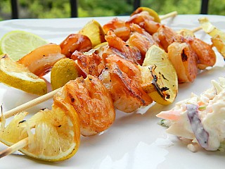 Barbecued shrimp