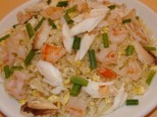 Crab Meat Fried Rice with Diced Prawn