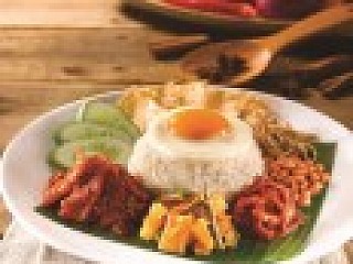 Signature Nasi Lemak with Sambal Sotong