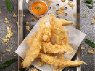 Tempura Fish Strips with Laksa Dip