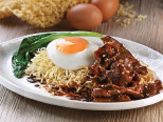 Braised Beef Brisket Dry Noodles 牛腩干捞面