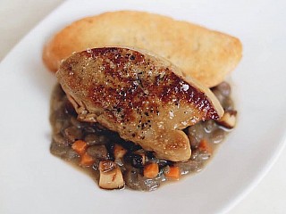 Truffle Foie Gras with Lentils & Toast