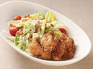 Caesar Salad with Breaded Chicken