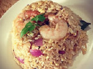 Fusion Fried Rice with Tiger Prawns & Squid