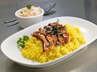 Teriyaki Salmon w/ Rice