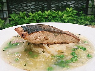 Salmon in Broth