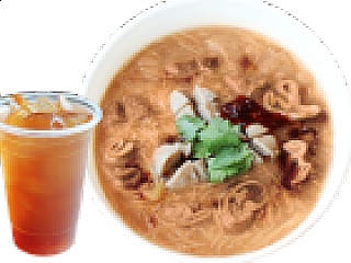 Pig Intestines and Meatball Mee Sua