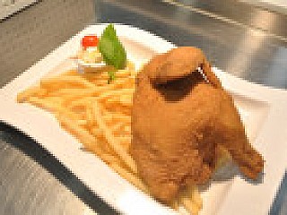 Fried Spring Chicken with Fries