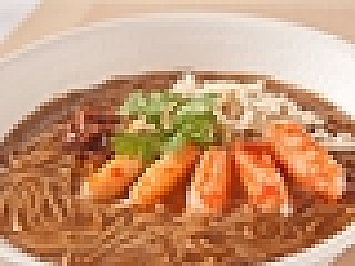Crabmeat Mee Sua with Chicken Floss 蟹肉鸡丝面线