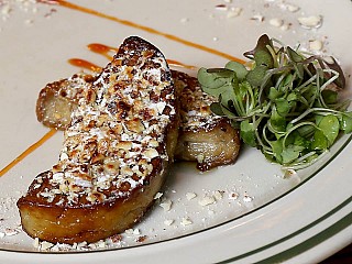 Pan Fried Foie Gras with Crushed Dragèe