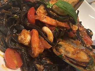Black Fettuccine Seafood