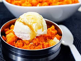 Carrot Halwa with Ice Cream