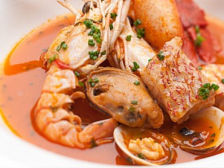 ‘Cacciucco’ Traditional Tuscan Seafood Stew with Garlic Bruschetta