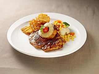 BBQ Chicken Steak with Grilled Pineapple