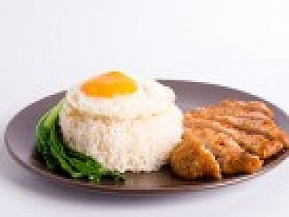 Pork Chop Rice with Egg