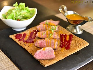Sliced Duck with Apricots & Orange Sauce