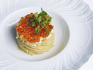 Spaghetti with Crab and Porcini